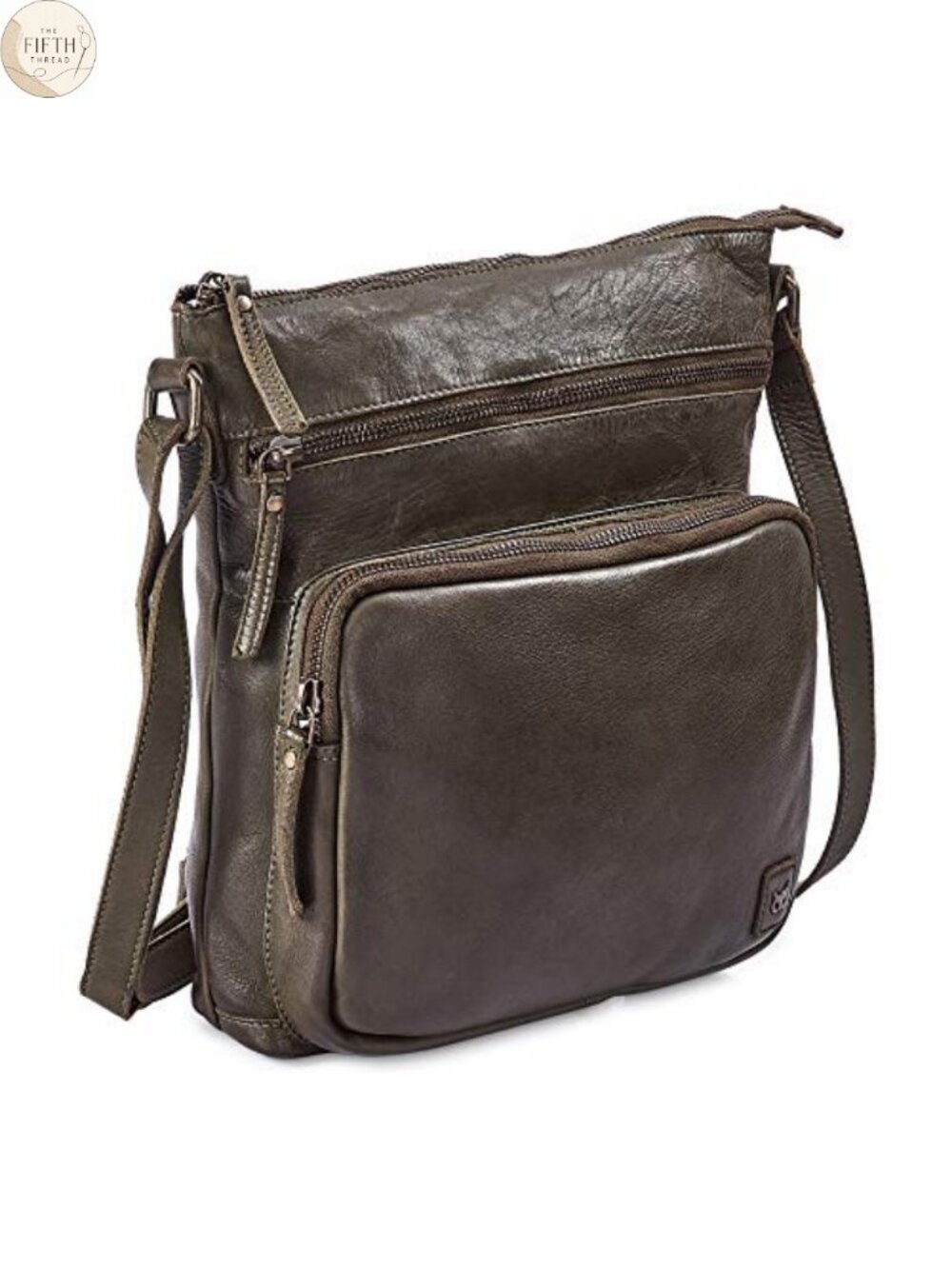 Genuine Full-Grain Cow Leather Crossbody Bag Sling Shoulder Travel Purse